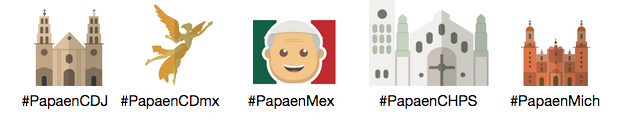 Emojis do papa Francisco no México