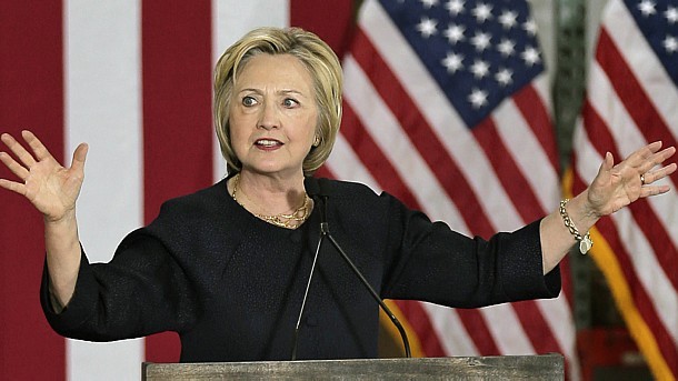 Provável candidata democrata à presidência dos Estados Unidos, Hillary Clinton