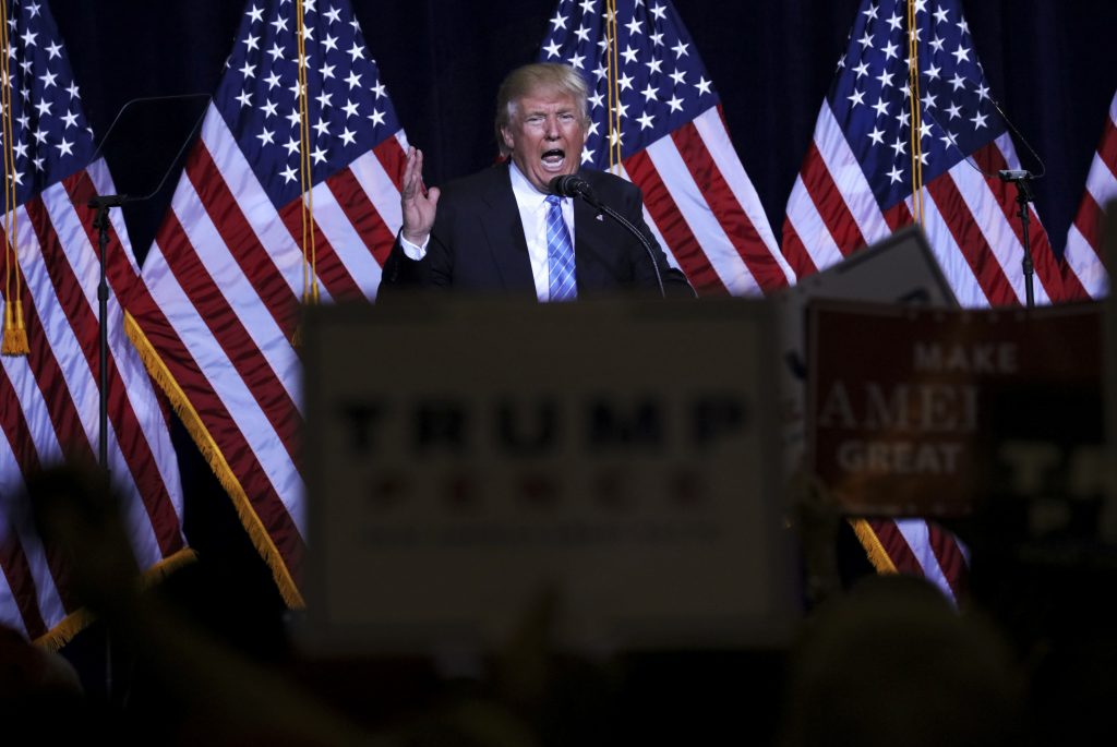 Donald Trump, the Republican presidential nominee, during a campaign event focused on immigration policy, at the Phoenix Convention Center in Phoenix, Aug. 31, 2016. Trump made an audacious attempt Wednesday to remake his image on the divisive issue of immigration, shelving his plan to deport 11 million undocumented people and arguing that a Trump administration and Mexico would secure the border together. (Travis Dove/The New York Times)