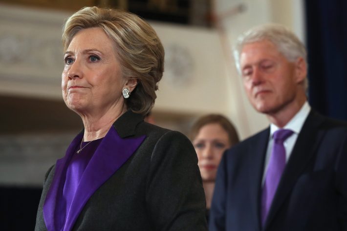 Candidata democrata às eleições americanas, Hillary Clinton, foi derrotada pelo republicano Donald Trump (Foto: Justin Sullivan/Getty Images/AFP)