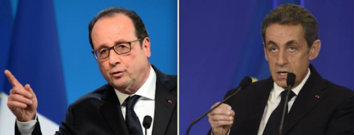 François Hollande e Nicholas Sarkozy