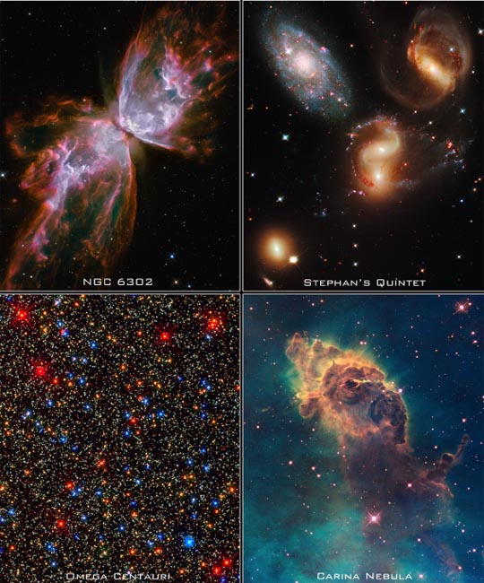 Imagens da câmera 3 do Hubble. Foto: Nasa, AEE