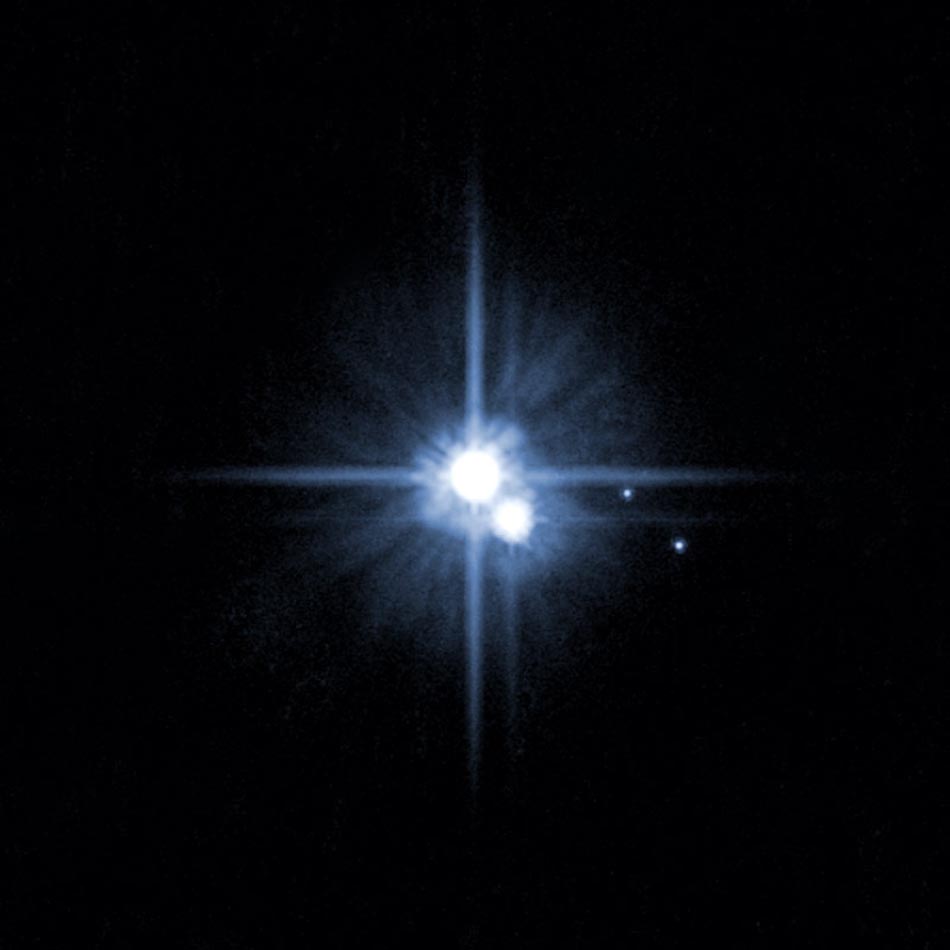 Sistema de Plutão. Foto: Nasa, AEE