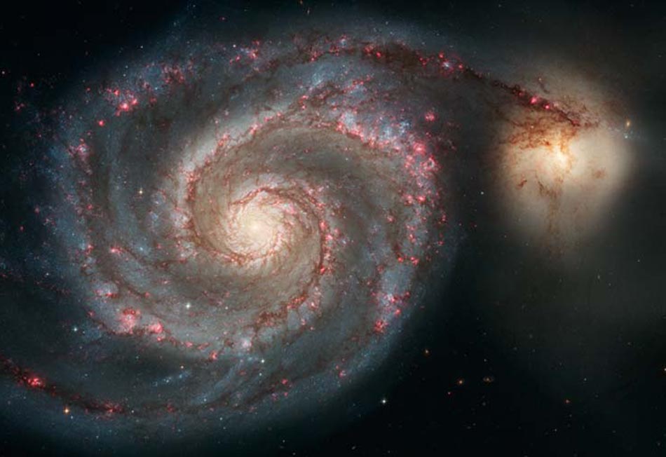 Galáxia M51. Foto: Nasa, AEE