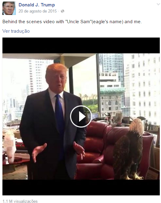 Trump e "Uncle Sam", a águia