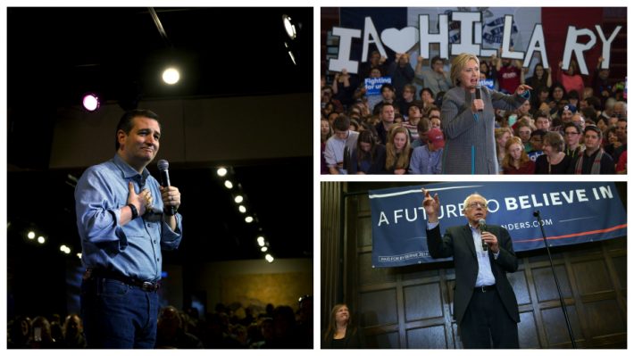 Ted Cruz surpreendeu e venceu o caucus republicano em Iowa; pelo democratas, Hillary e Sanders empataram
